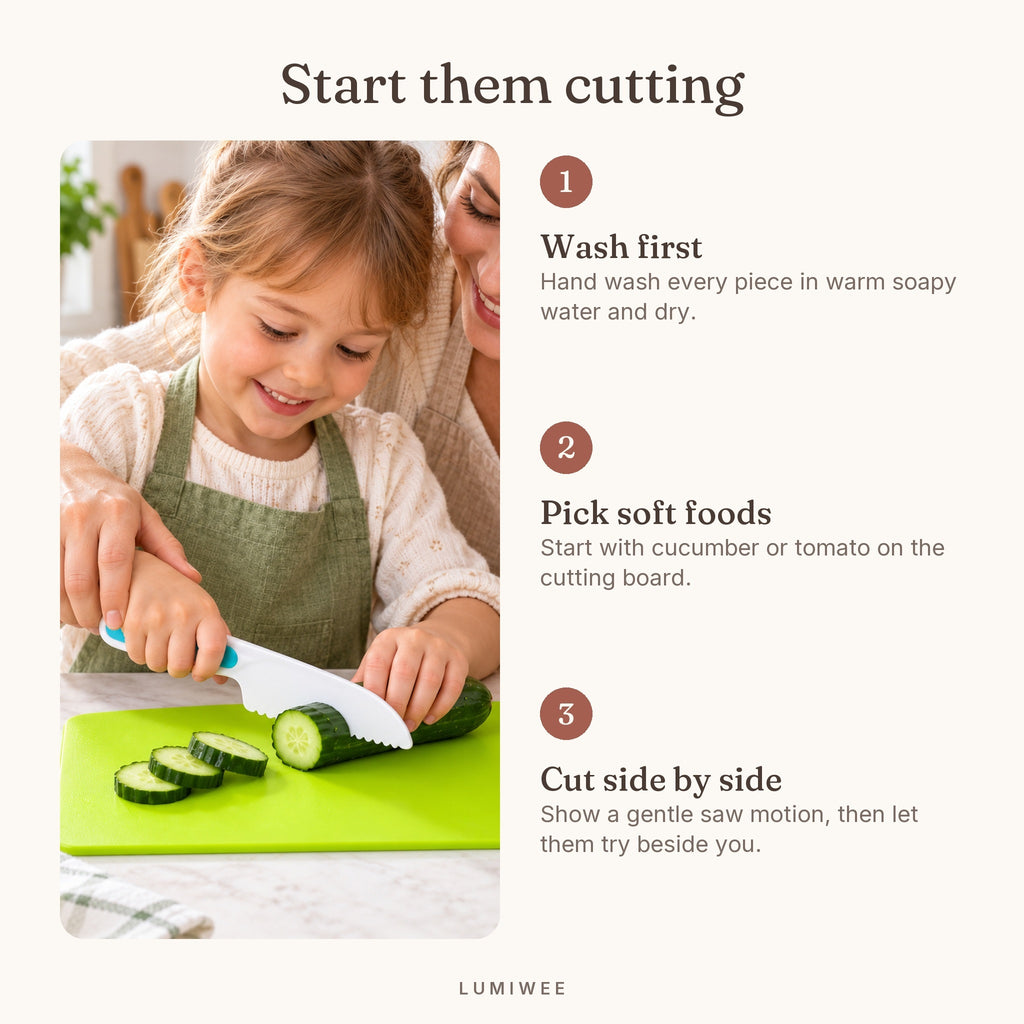 Lumiwee infographic: Sous - Start them cutting
