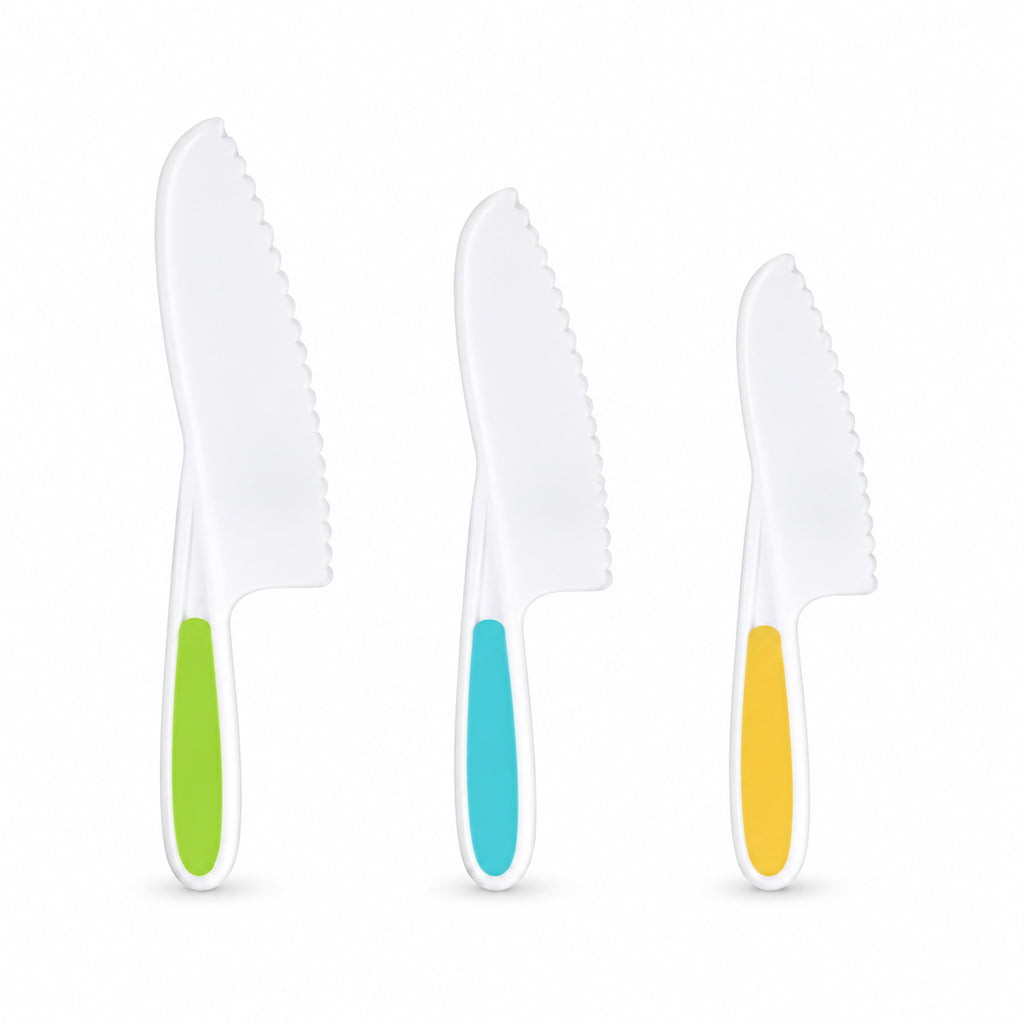 Lumiwee Sous Montessori Kitchen Tools & Kids Knife Set, 3 Pcs option