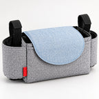 Sparrow woven front pocket, curved blue flap and black lining detail