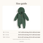 Lumiwee infographic: Sprig - Size guide