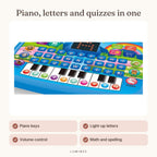 Lumiwee infographic: Sprout - Piano, letters and quizzes in one