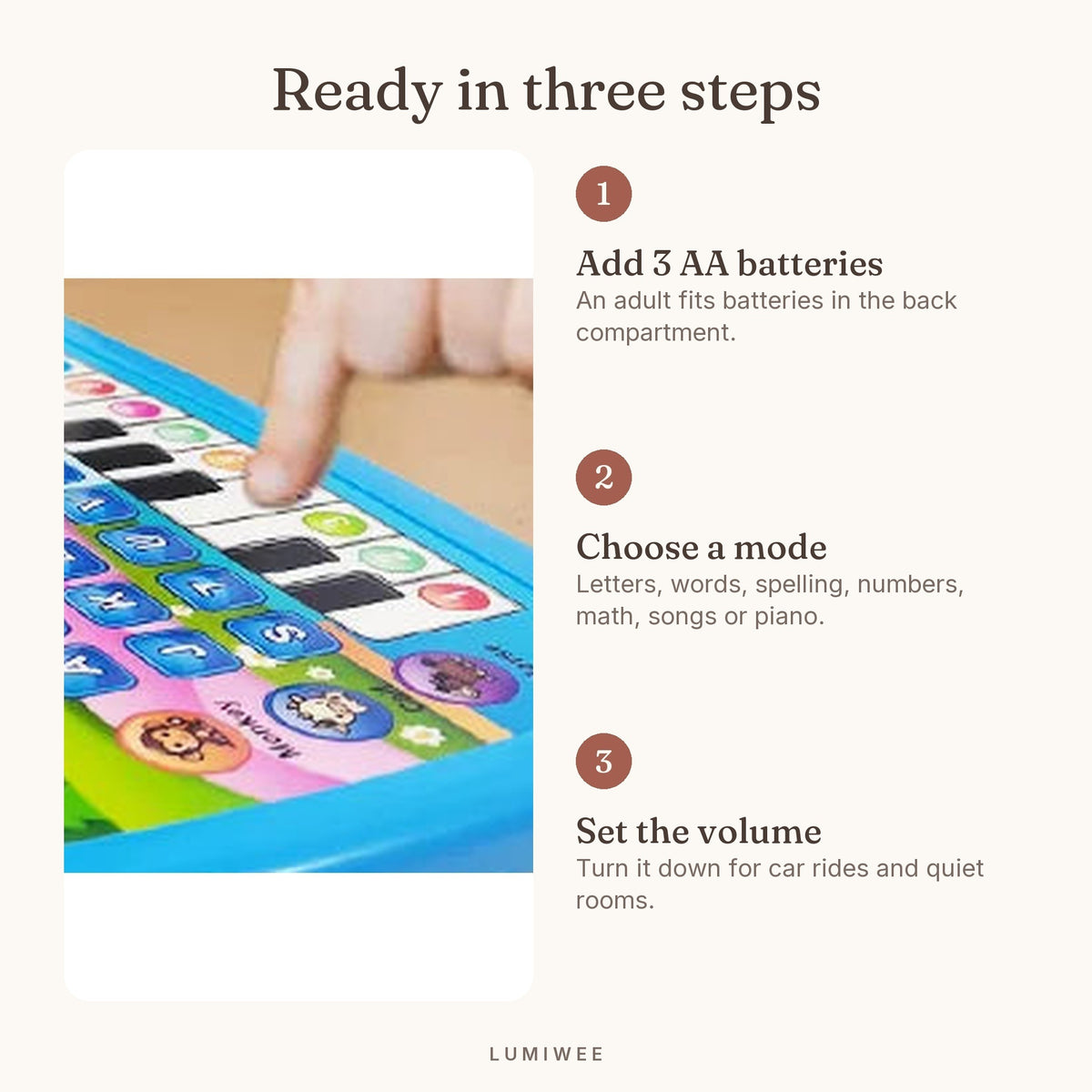 Lumiwee infographic: Sprout - Ready in three steps