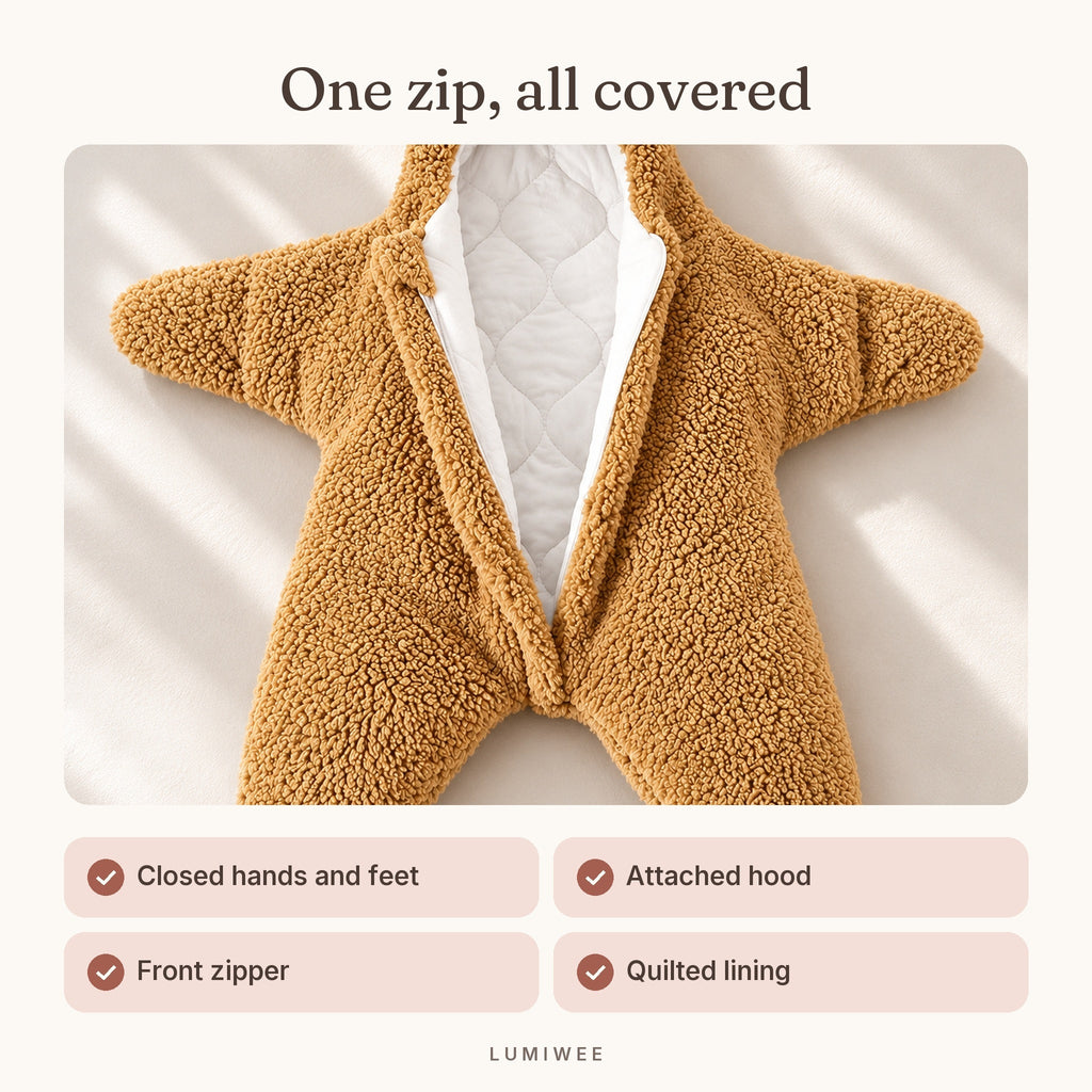 Lumiwee infographic: Starfish - One zip, all covered