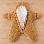 Starfish empty Khaki bunting opened to show its white quilted lining