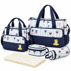 Deep Blue Starling five-piece set on a white background