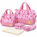 Lumiwee Starling 5-Piece Diaper Bag Set, Pink option