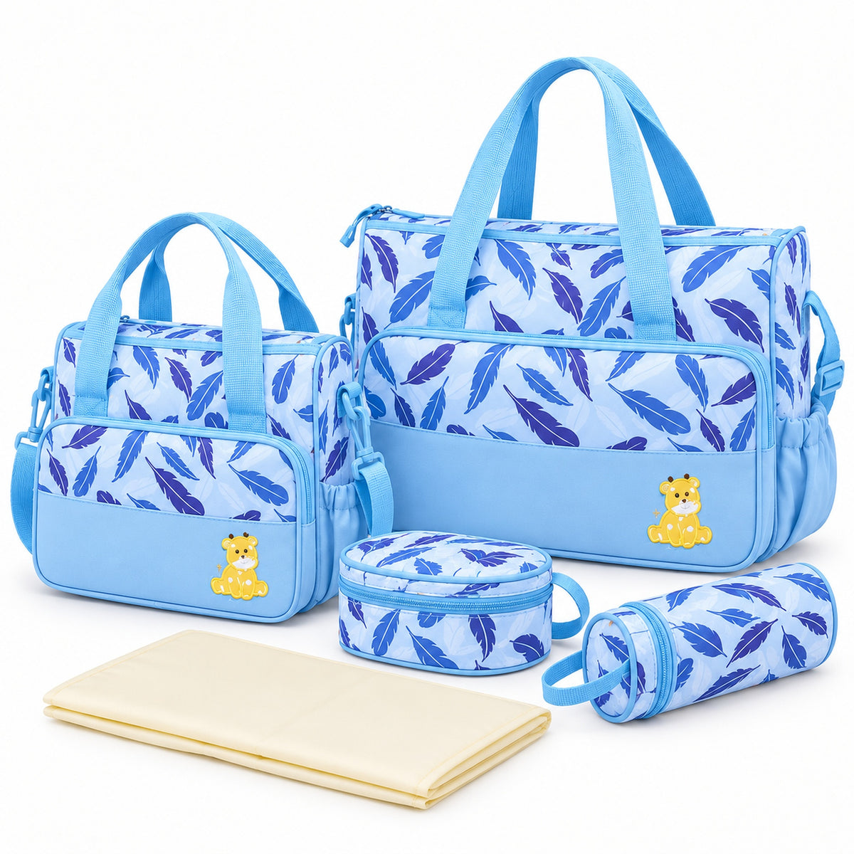 Lumiwee Starling 5-Piece Diaper Bag Set, Sky Blue option