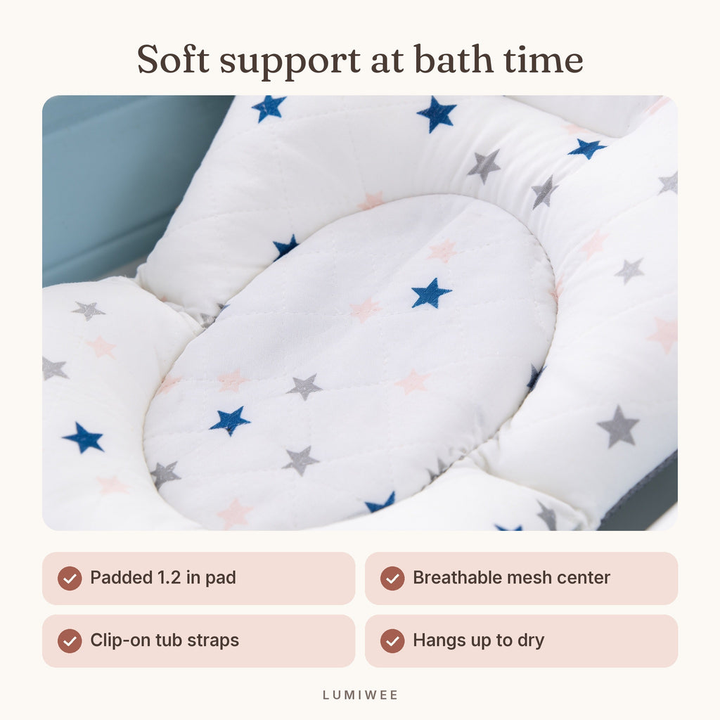 Lumiwee infographic: Starry - Soft support at bath time