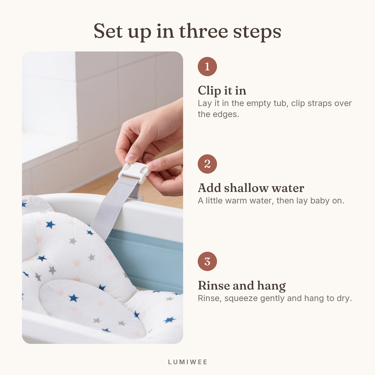 Lumiwee infographic: Starry - Set up in three steps