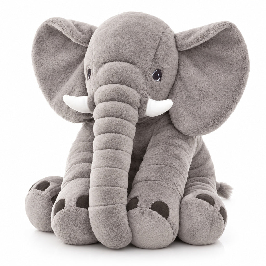 Gray Stomp elephant on a white background