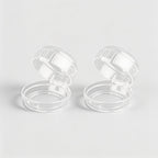 Lumiwee Stove knob covers: two clear stove knob covers on a plain background