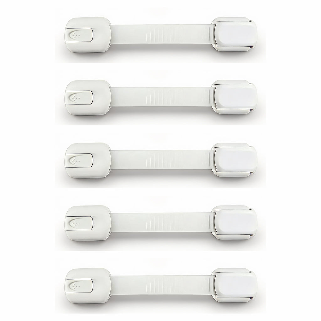 Lumiwee Adhesive cabinet and drawer strap lock: five strap locks