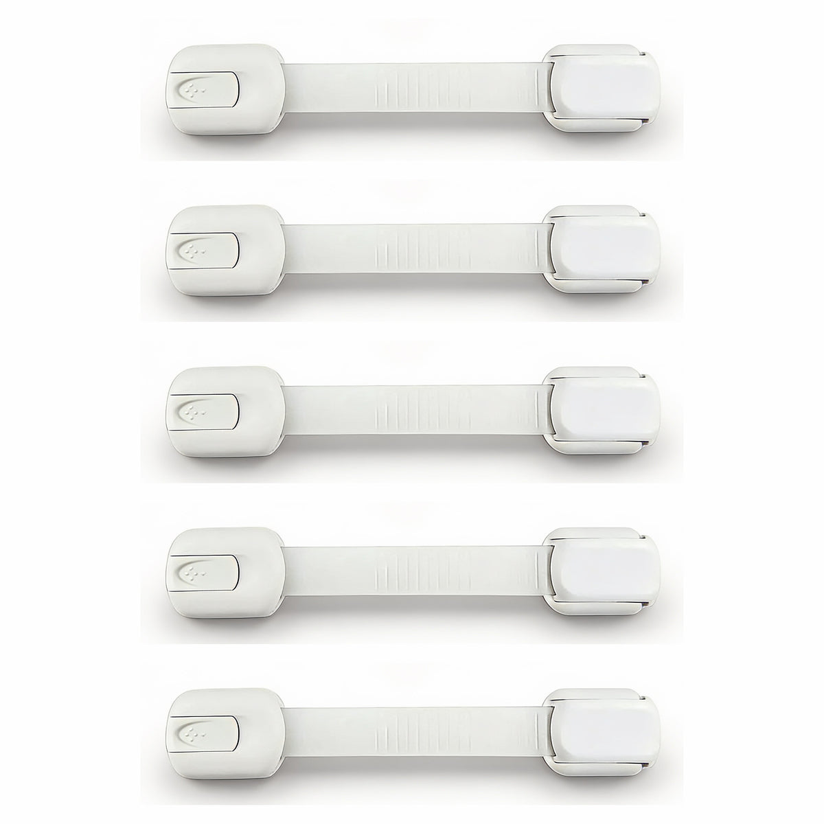 Lumiwee Adhesive cabinet and drawer strap lock: five strap locks