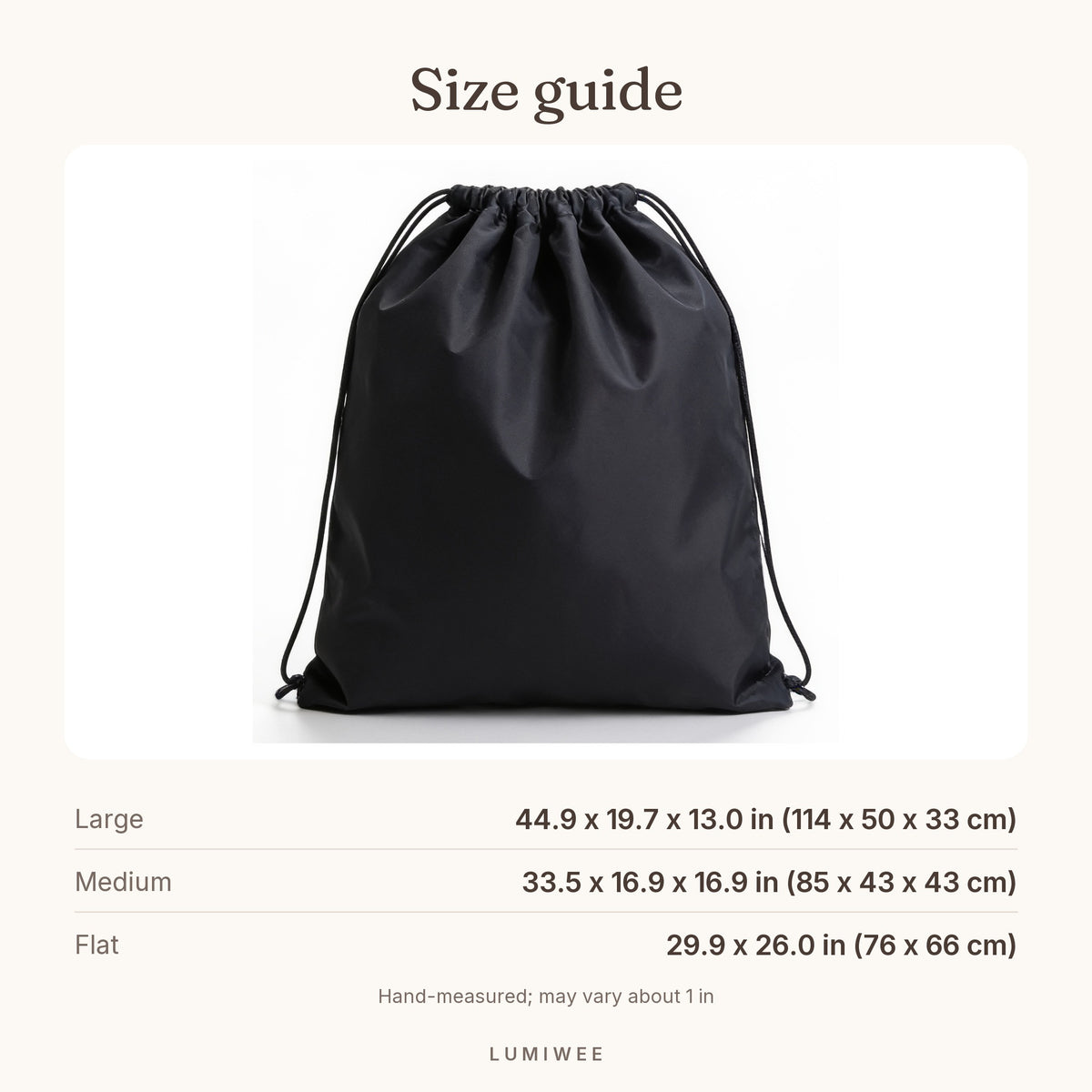 Lumiwee infographic: Stroller - Size guide