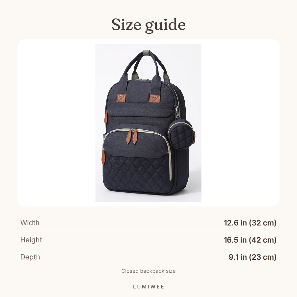Lumiwee infographic: Swift - Size guide