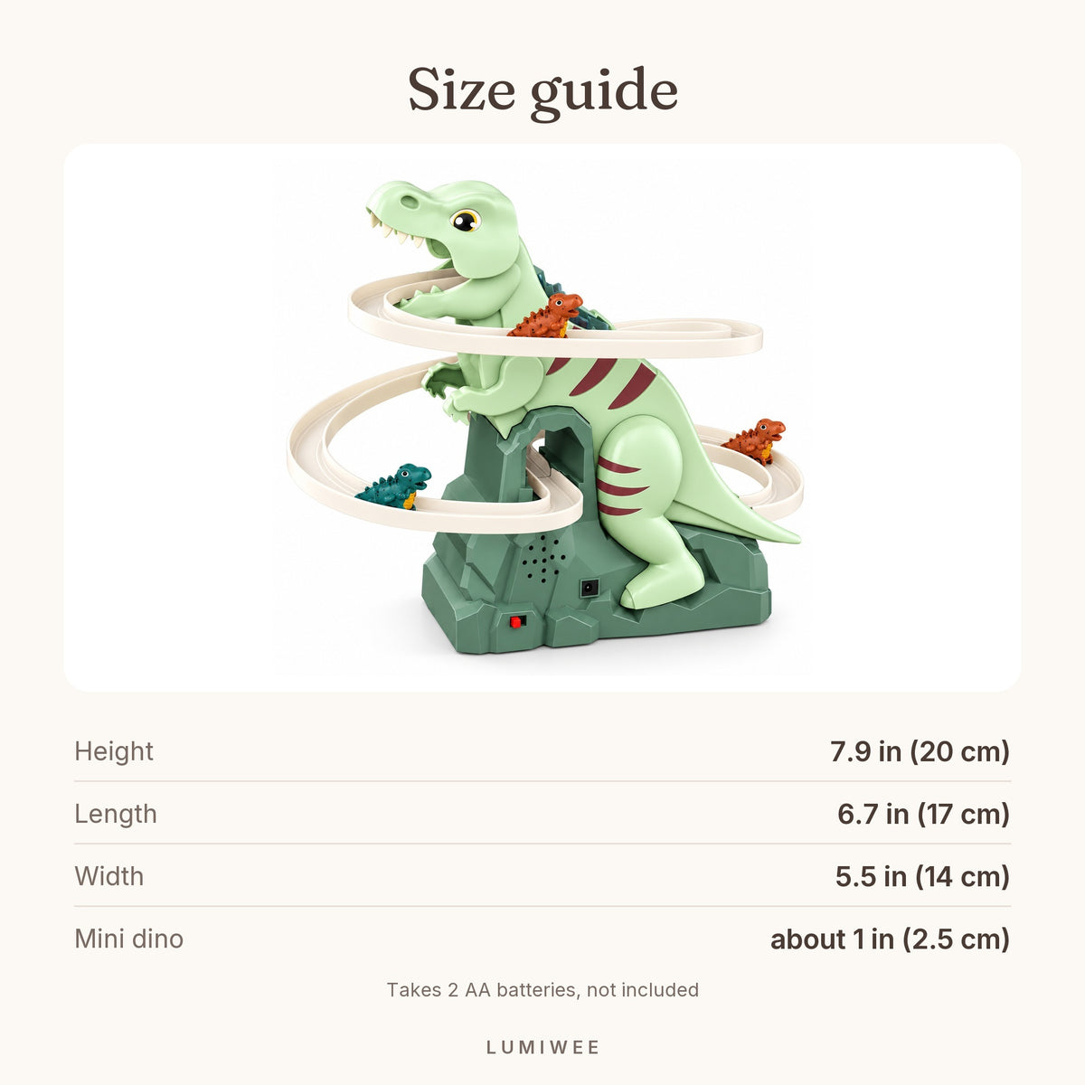 Lumiwee infographic: Thistle - Size guide