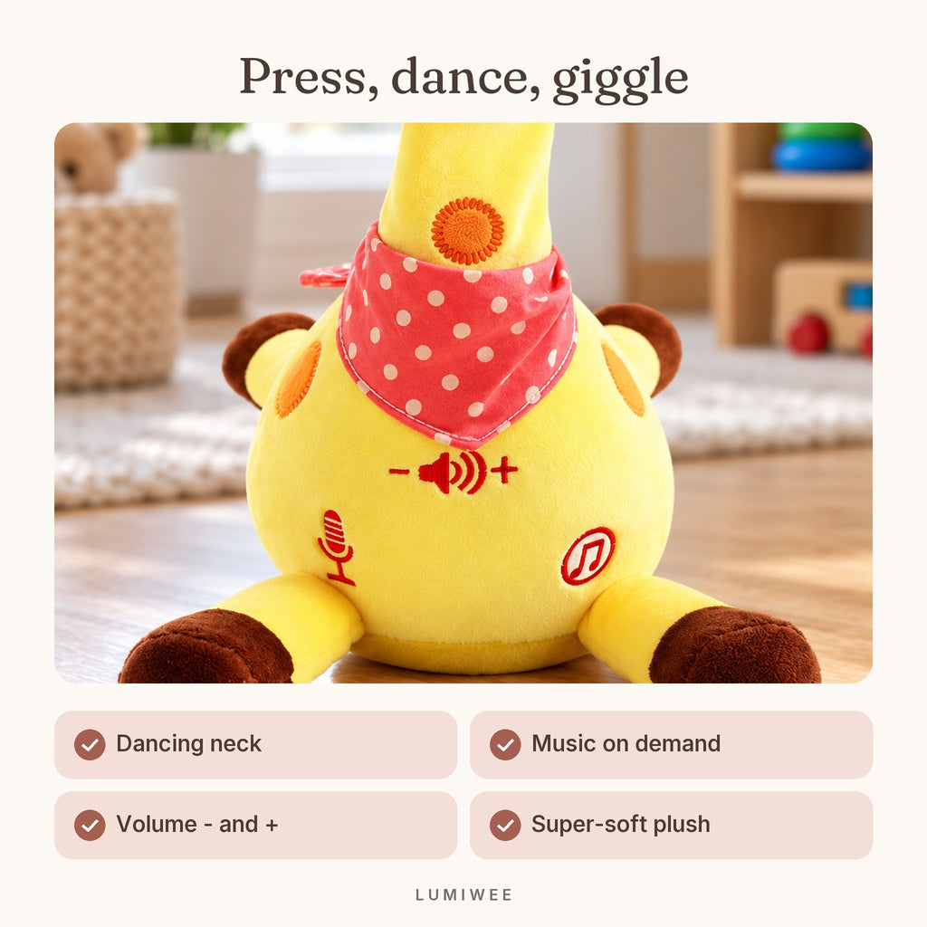Lumiwee infographic: Tilly - Press, dance, giggle