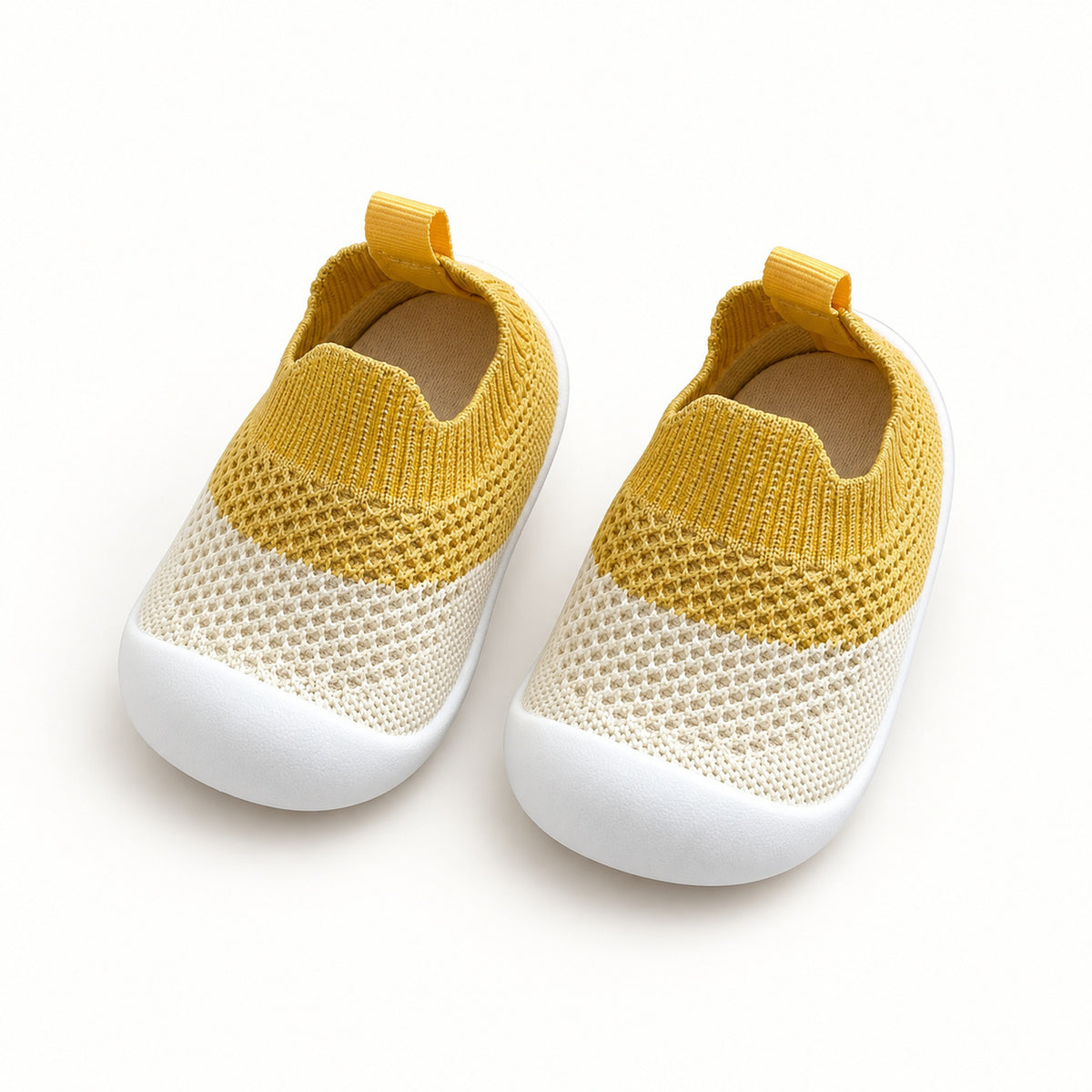 Lumiwee Toddle Baby Walking Shoes, Sock Shoes, Two-Tone Yellow option