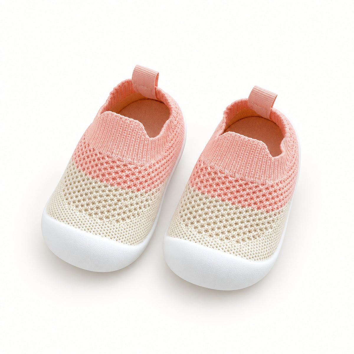 Lumiwee Toddle Baby Walking Shoes, Sock Shoes, Two-Tone Pink option