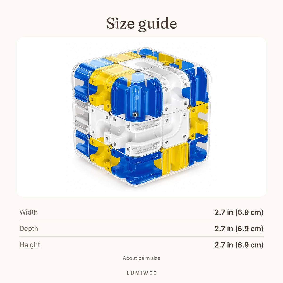 Lumiwee infographic: Twist - Size guide