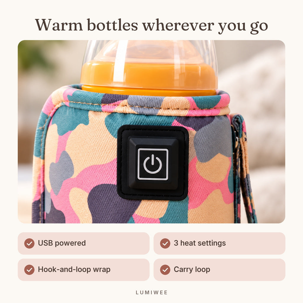 Lumiwee infographic: USBWarmer - Warm bottles wherever you go