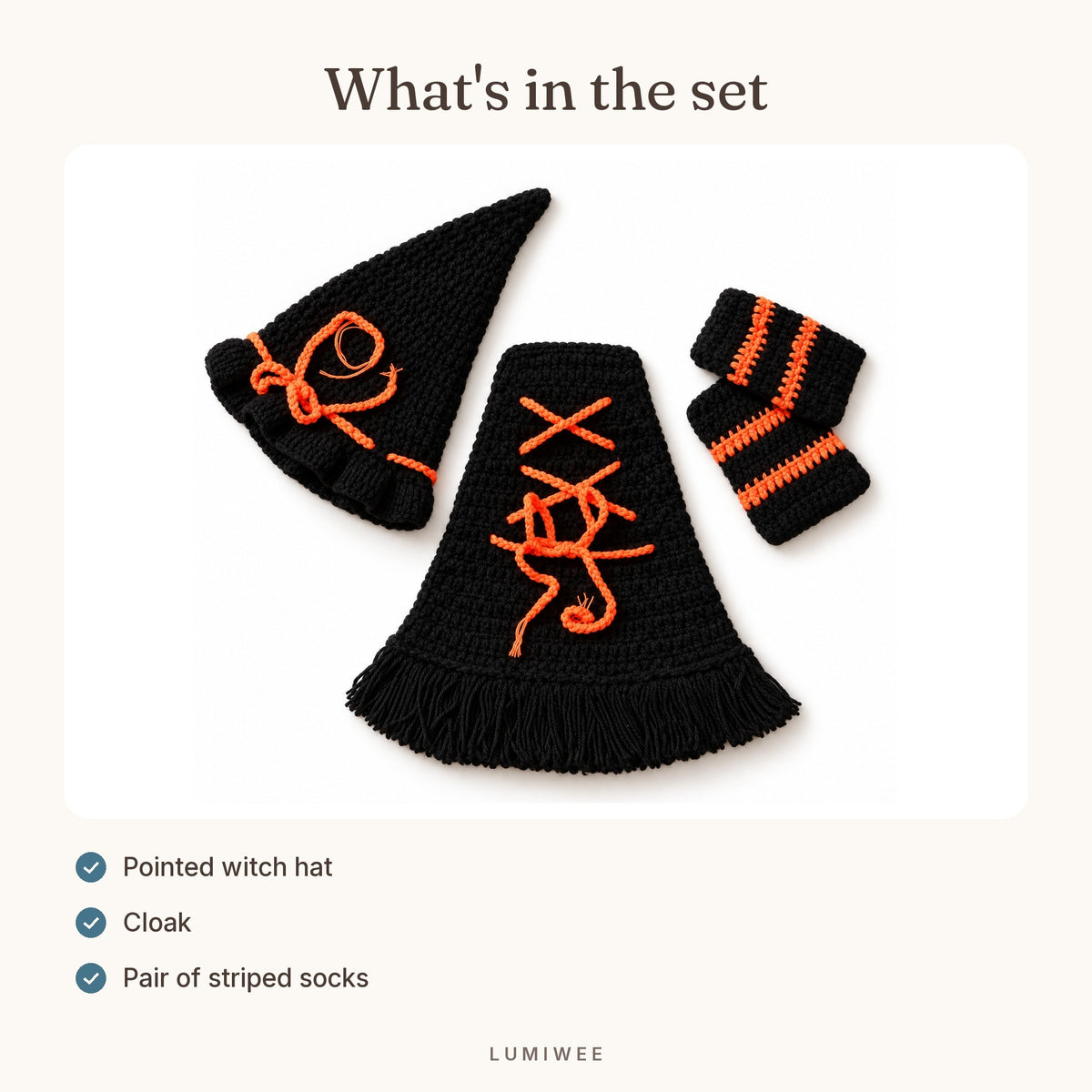 Lumiwee infographic: Witch - What's in the set